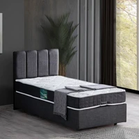 Setay Defne 120x200 cm Başlıklı Yataklı Sandıklı Tek Kişilik Baza Seti Gri