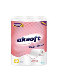 Aksoft 2 Katlı 12'li Rulo Kağıt Havlu