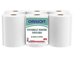 Omnisoft Fotoselli Hareketli 2 Katlı 6'lı Rulo Kağıt Havlu