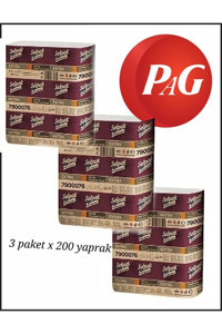 Selpak Professional Extra Dispenser 2 Katlı 200 Yaprak 3'lü Z Katlama Kağıt Havlu