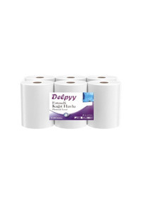 Delpyy Fotoselli 2 Katlı 6'lı Rulo Kağıt Havlu