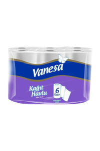 Vanesa 2 Katlı 6'lı Rulo Kağıt Havlu
