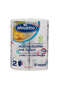 Alouette Motifli 3 Katlı 51 Yaprak 2'li Rulo Kağıt Havlu
