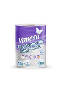Vanesa Dev 2 Katlı 600 Yaprak Tekli Rulo Kağıt Havlu