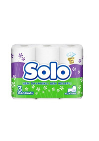 Solo 2 Katlı 3'lü Rulo Kağıt Havlu