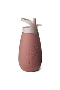 Nuuroo Pipetli Akıtmaz Kulpsuz 350 ml Alıştırma Bardağı Pembe