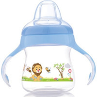 Bebedor Akıtmaz Kulplu 6+ Ay 150 ml Alıştırma Bardağı Mavi