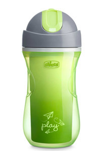 Chicco Pipetli Akıtmaz Kulpsuz 14+ Ay 266 ml Alıştırma Bardağı Yeşil