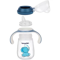 Hanymish Akıtmaz Kulplu 260 ml Alıştırma Bardağı Pembe