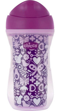 Chicco Akıtmaz Kulpsuz 14+ Ay 266 ml Alıştırma Bardağı Pembe
