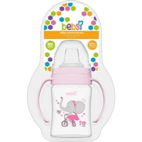 Bebsi Akıtmaz Kulplu 150 ml Alıştırma Bardağı Pembe