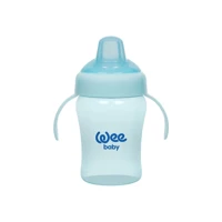 Wee Baby 775 Akıtmaz Kulplu 6+ Ay 240 ml Alıştırma Bardağı Mavi