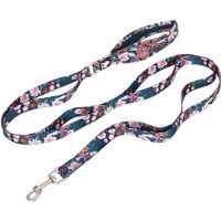 True Love Neoprene Süngerli Renkli Çiçek Desenli Mavi Tasma Kayışı S