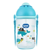 Wee Baby AY-WEE171 Pipetli Akıtmaz Kulpsuz 6+ Ay 380 ml Alıştırma Bardağı Mavi