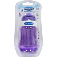 Baby Time BT500 Pipetli Akıtmaz Kulpsuz 250 ml Alıştırma Bardağı Mor