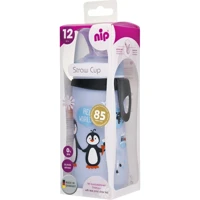 Nip Pipetli Akıtmaz Kulpsuz 12+ Ay 330 ml Alıştırma Bardağı Gri
