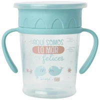 Saro Akıtmaz Kulplu 270 ml Alıştırma Bardağı Yeşil
