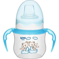 Wee Baby Akıtmaz Kulplu 125 ml Alıştırma Bardağı Mavi