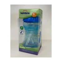 Bambino P6143 Pipetli Akıtmaz Kulpsuz 6+ Ay 300 ml Alıştırma Bardağı Mavi
