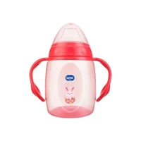 Wee Baby 169 Akıtmaz Kulplu 6+ Ay 250 ml Alıştırma Bardağı Pembe