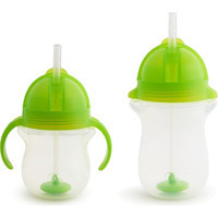 Munchkin Pipetli Akıtmaz Kulplu-Kulpsuz 6+ Ay 207 ml Alıştırma Bardağı Yeşil