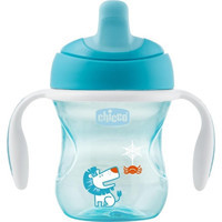 Chicco Akıtmaz Kulplu 6+ Ay 200 ml Alıştırma Bardağı Mavi