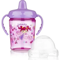 Bebedor Pipetli Akıtmaz Kulplu 6+ Ay 300 ml Alıştırma Bardağı Pembe