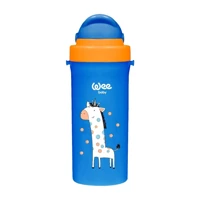 Wee Baby 896 Pipetli Akıtmaz Kulpsuz 6+ Ay 300 ml Alıştırma Bardağı Gri