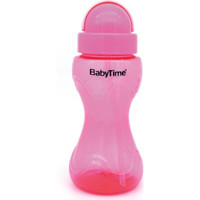 Baby Time 501-02101 Pipetli Akıtmaz Kulpsuz 240 ml Alıştırma Bardağı Pembe