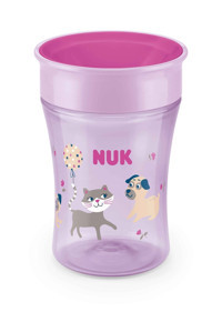 Nuk Akıtmaz Kulpsuz 8+ Ay 230 ml Alıştırma Bardağı Pembe
