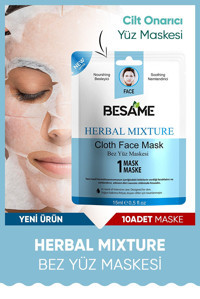 Besame Herbal Mixture Aloe Veralı Nemlendiricili Kağıt Yüz Maskesi 10 Adet