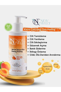 New Tweet Doğal Kayısı Çekirdeği Özlü Siyah Nokta Karşıtı Leke Giderici Sıkılaştırıcı Krem Stick Yüz Peelingi 150 ml
