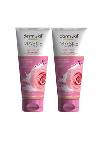Dermokil Gül Özlü Aloe Veralı Nemlendiricili Jel Yüz Maskesi 2x75 ml