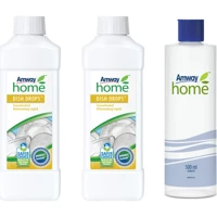 Amway Home Dish Drops Aleo Vera Kokulu Organik Sıvı El Bulaşık Deterjanı 2x1 lt + Özel Kapaklı Şişe 500 ml