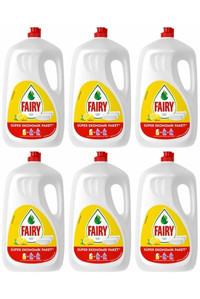 Fairy Süper Ekonomik Limon Kokulu Sıvı El Bulaşık Deterjanı 6x2600 ml