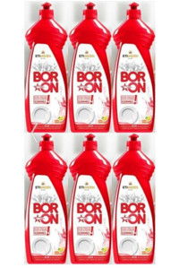 Eti Maden Boron Limon Kokulu Sıvı El Bulaşık Deterjanı 6x650 ml