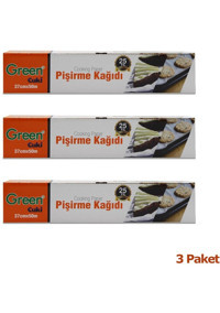 Green Cuki Yağlı Fırın Tepsi Pişirme Kağıdı 3 Paket