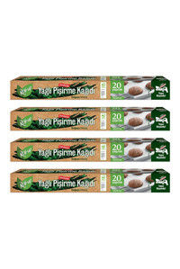 Roll-Up Doğaya Dönüşümlü Kesilmiş Yağlı Pişirme Kağıdı 4x20 Adet