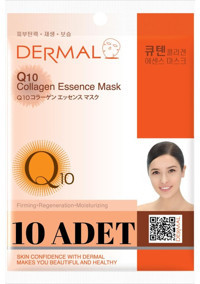 Dermal Q10 Kolajen Nemlendiricili Kağıt Yüz Maskesi 10x23 gr