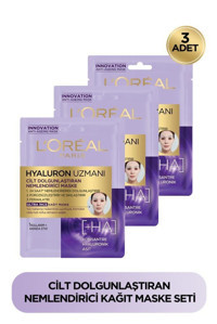 L'Oreal Paris Hyaluron Uzmanı Nemlendiricili Soyulabilir Kağıt Yüz Maskesi