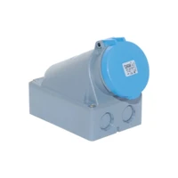 Tp Electric 3128 307 0900 Çerçevesiz Kapaklı Topraklı Sıva Üstü Tekli Priz Mavi Gri