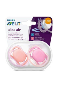 Philips Avent Ultra Air SCF245/22 6-18 Ay Yenidoğan Silikon 2'li Emzik Pembe