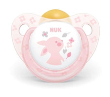 Nuk 734035 6-18 Ay Delikli Ortodontik Yenidoğan Damaklı Kauçuk Emzik Pembe