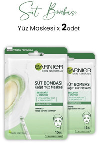 Garnier Badem Sütü Süt Bombası Kağıt Yüz Maskesi 2x28 gr