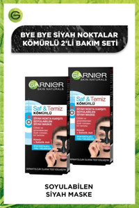 Garnier Kömürlü Siyah Nokta Karşıtı Soyulabilir Jel Yüz Maskesi 2x50 ml