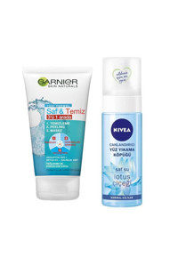Garnier Saf & Temiz 3ü 1 Arada Maske Krem Yüz Maskesi 150 ml+150 ml