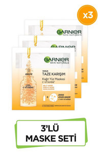 Garnier Taze Karışım Vitamin C Nemlendiricili Kağıt Yüz Maskesi