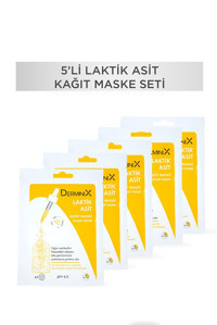 Derminix Laktik Asit Nemlendiricili Kağıt Yüz Maskesi 5 Adet