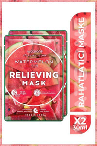 Watsons Fruity Maske Watermelon Relieving Nemlendiricili Kağıt Yüz Maskesi 2x30 ml