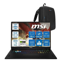 MSI Vector 18 Hx Aı Intel Core Ultra 9 275HX 128GB Ddr5 1tb SSD 12GB/RTX5070TI/140W 18" QHD+(2560X1600) 240Hz IPS Freedos Taşınabilir Bilgisayar A2XWHGTIF26 + Zettaçanta - 1 TB - 128 GB